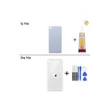 İphone Se 2020 Beyaz Arka Kapak Arka Cam Batarya Kapağı Lazer Kesim Kapak Pil Kapağı + B-7000 Yapıştırıcı + Tamir Seti