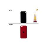 İphone Se 2020 Kırmızı Arka Kapak Arka Cam Batarya Kapağı Lazer Kesim Kapak Pil Kapağı + B-7000 Yapıştırıcı