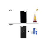 İphone Se 2020 Siyah Arka Kapak Arka Cam Batarya Kapağı Lazer Kesim Kapak Pil Kapağı + B-7000 Yapıştırıcı + Tamir Seti