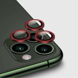 İphone Uyumlu 12 Pro Max Kamera Koruyucu Lens Mercek Metal Çerçeveli 3lü Set Kırmızı Red