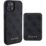 iPhone Uyumlu 15 Kılıf Guess Lisanslı Magsafe Özellikli Kapak + Powerbank 5000mah Kahverengi