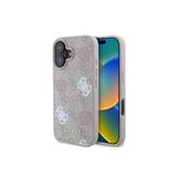 İphone Uyumlu 16 Plus Kılıf Guess Lisanslı Magsafe Özellikli 4g Desenli Yazı Logolu Peony Pembe