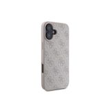 iPhone Uyumlu 16 Plus Kılıf Guess Lisanslı Magsafe Şarj Özellikli 4g Desenli Yazı Logolu Pembe