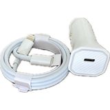 Iphone Uyumlu 20W Araç Çakmaklık Şarj Aleti 11-12-13-14 Ligtning Tüm Telefonlara Uyumlu Type-C Çıkış - 20W GaN White