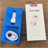 Iphone Uyumlu 20W Araç Şarj Aleti Lightning C-20 Araba Çakmaklık Şarj - Beyaz