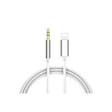 iPhone Uyumlu Aux Kablosu Lightning To 3.5mm Jack Çevirici Dönüştürücü Beyaz Bluetooth Gerektirmez DT24L-J0690 Beyaz