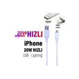 İphone Uyumlu Hızlı Şarj Kablosu 20W 3.4A Usb Apple İphone Hızlı Şarj Kablosu
