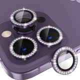 iPhone Uyumlu IPG ProLENS Elmas Taş Çerçeveli Kamera Lens Koruyucu – HD Netlik, Çizilmez Alumina Silikat Temperli Cam, Bireysel Kamera Lens Kapağı (Koyu Mor, iPhone 15 Pro/Pro Max)