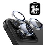 iPhone Uyumlu IPG ProLENS Şeffaf Kamera Lens Koruyucu – HD Netlik, Çizilmez Alumina Silikat Temperli Cam, Şeffaf Halkalı Bireysel Lens Kapağı (iPhone 15 Pro/Pro Max)