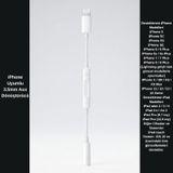 İphone Uyumlu Lightning To 3.5mm Aux Kulaklık Dönüştürücü Adaptör - Müzik Ve Ses Kontrol Destekli