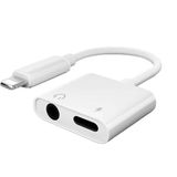 iPhone uyumlu to 3.5 mm Jack Kulaklık ve Şarj Dönüştürücü Aynı Anda Kulaklıktan Müzik Dinleyin ve de Şarj Edin Çift Çıkışlı Adaptör Yüksek Hızlı Şarj ve Ses Aktarımı iPhone 7/8/10/11/12/13/14 için