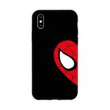 iPhone X İle Uyumlu Siyah Heart Spider-Man Desenli Silikon Kılıf