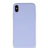 iPhone X Kılıf Nano içi Kadife Silikon - Lila