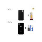 İphone X Siyah Arka Kapak Arka Cam Batarya Kapağı Lazer Kesim Kapak Pil Kapağı + B-7000 Yapıştırıcı + Tamir Seti