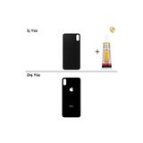 İphone X Siyah Arka Kapak Arka Cam Batarya Kapağı Lazer Kesim Kapak Pil Kapağı + B-7000 Yapıştırıcı