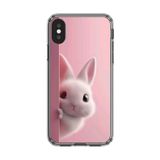 iPhone X Uyumlu Şeffaf Kılıf 5 Peluş Tavşan Tasarımlı