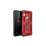 iPhone XR 6.1 Kılıf Vega Yüzüklü Standlı Zırh Tank Kapak + Ekran Koruma 5051