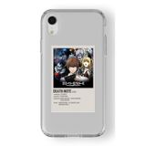 Iphone Xr ile Uyumlu Death Note Minimalist Poster Tasarım Baskılı Şeffaf Kılıf