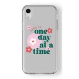 Iphone Xr ile Uyumlu One Day At A Timetasarım Baskılı Şeffaf Kılıf