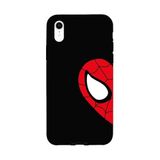 iPhone XR İle Uyumlu Siyah Heart Spider-Man Desenli Silikon Kılıf