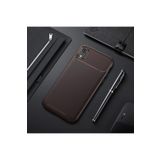 iPhone XR Kılıf Negro Karbon Görünümlü Silikon Kapak + Ekran Koruma 5238