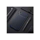 iPhone XR Kılıf Negro Karbon Görünümlü Silikon Kapak + Ekran Koruma 5939