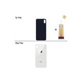 İphone Xs Max Gümüş Arka Kapak Arka Cam Batarya Kapağı Lazer Kesim Kapak Pil Kapağı + B-7000 Yapıştırıcı