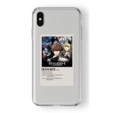 Iphone Xs Max ile Uyumlu Death Note Minimalist Poster Tasarım Baskılı Şeffaf Kılıf