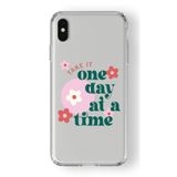 Iphone Xs Max ile Uyumlu One Day At A Timetasarım Baskılı Şeffaf Kılıf