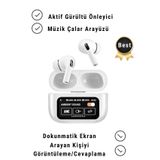 IPhone12/Mini/Pro/Promax Uyumlu ANC Dokunmatik Oled Ekran Arama Yanıtlama Bluetooth TWS Kulaklık