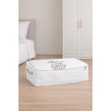 İpli Baskılı Yorgan Yastık Kıyafet Hurcu Düzenleyici Organizer Hurç (Baza Altı 65 x 30 x 20)