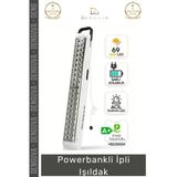 #İpliışıldak Şarjlı Kamp Led Aydınlatma Taşınabilir Güç Kaynağı Acil Durum Powebankli İpli Işıldak