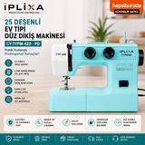 İplixa Iplixa Typeak 25 Desenli Dikiş Makinesi – Ev Tipi Düz Dikiş Makinası, Otomatik Iplik Takma, Zig Zag, PEDALLITYPM-420