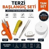 İplixa Terzi Başlangıç Seti Pratik İplik Kesme Makası Mezura Cımbız Mıknatıs G20