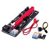 Ipotch PCIE Kırmızı Yükseltici VER 009S 1x 16x Grafik Uzatma USB Adaptör Kartı