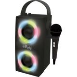 Ipparty Hoparlör - Taşınabilir Bluetooth Mikrofon Hoparlörü, Karaoke, Işık Efektleri, Kablosuz, Usb, Sd Kart, Şarj Edilebilir Pil, Siyah, BTP180BKZ, Tek Boyut - standart