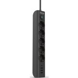 İpw-44Tu 5 Li 3Usb + Typ-C Akım Korumalı Led Tuşlu Priz 1.5 Metre Siyah