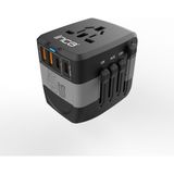 IPW-45SA 45W Pd Hızlı Şarjlı Universal Seyahat Adaptörü | 150+ Ülke Uyumu | Usb-C & Usb-A Çoklu Çıkış | Macbook, Iphone, Ipad, Android ve Dizüstü Cihazlarla Uyumlu | Otomatik Sigorta - Siyah