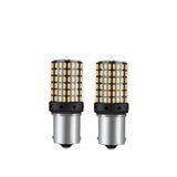 iq elektronik P21w 1156 Ba15s 144 Ledli Ultra Güçlü Turuncu Işık 93 Tek Duy Led Led Sinyal Ampülü (2 Adet)