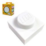 IQ Lego İkonik 1x1 Plakalı Gece Lambası - Beyaz (LP50), Gençler, Çocuklar ve Yetişkinler için Yumuşak Silikon Renk Değiştirme Işığı - Rahat Bir Ortam için Günlük Beyaz Lego Gece Lambası