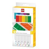 IQ LEGO İkonik Kırtasiye 10'lu Paket Kalem: LEGO Plakalı Yaratıcı Hızlı Kuruyan Jel Kalem - 10 Renk Seti, İnce Uç 0,7 - Ofis Yazma Aleti