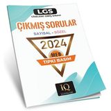 IQ Yayınları 8. Sınıf LGS 2024 Sayısal Sözel Çıkmış Sorular Tıpkı Basım IQ Yayınları