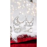 iQey Home Geyik Figürlü Silver Viski Bardağı 4’lü Set / Figürlü Bardak