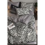 İqon Lastikli Çarşaflı Nevresim Takımı Çift Kişilik Leopar Premium Cotton 64s
