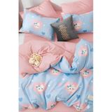 İqon Lastikli Çarşaflı Nevresim Takımı Tek Kişilik Hello Kitty Turkuaz Çok Renkli