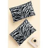 İqon | Pattern| Ranforce 2’Li Yastık Kılıfı Seti | Zebra Siyah