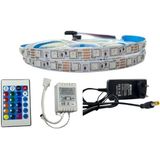 Ir Kumandalı Rgb Şerit LED Set 5050 Ledli 3çipli 5metre IP20 - 5 m - Çok Renkli