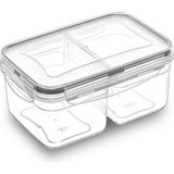 Irak Fresh Box Dikdörtgen Bolmeli Şeffaf 1+1 Lt