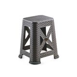 IRAK PLASTİK-HOLIDAY Holıday Rattan Tabure Irak Plastik Çöl Grisi