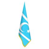 Irak Türkmenleri Bayrak - Ofis-Makam-Toplantı Odaları - Saçaklı Makam Bayrağı